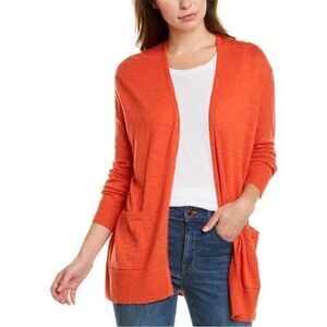 Madewell Women's Coastal Orange Lightweight M2235 Cotton Cardigan Sweater Size M